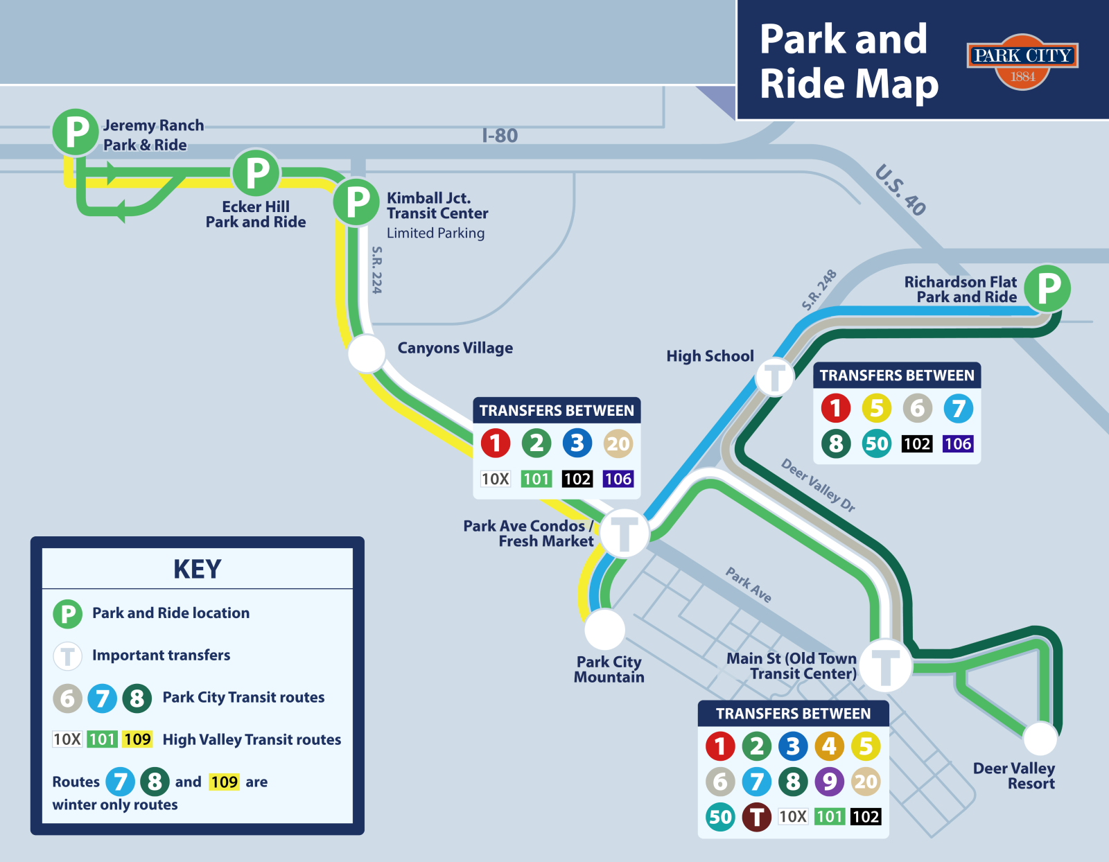Park and Ride Map